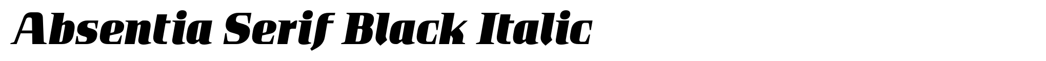 Absentia Serif Black Italic image